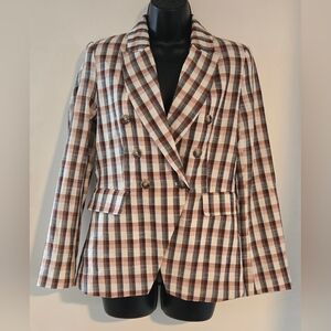 Anthropologie Joie Plaid Blazer Small NWT